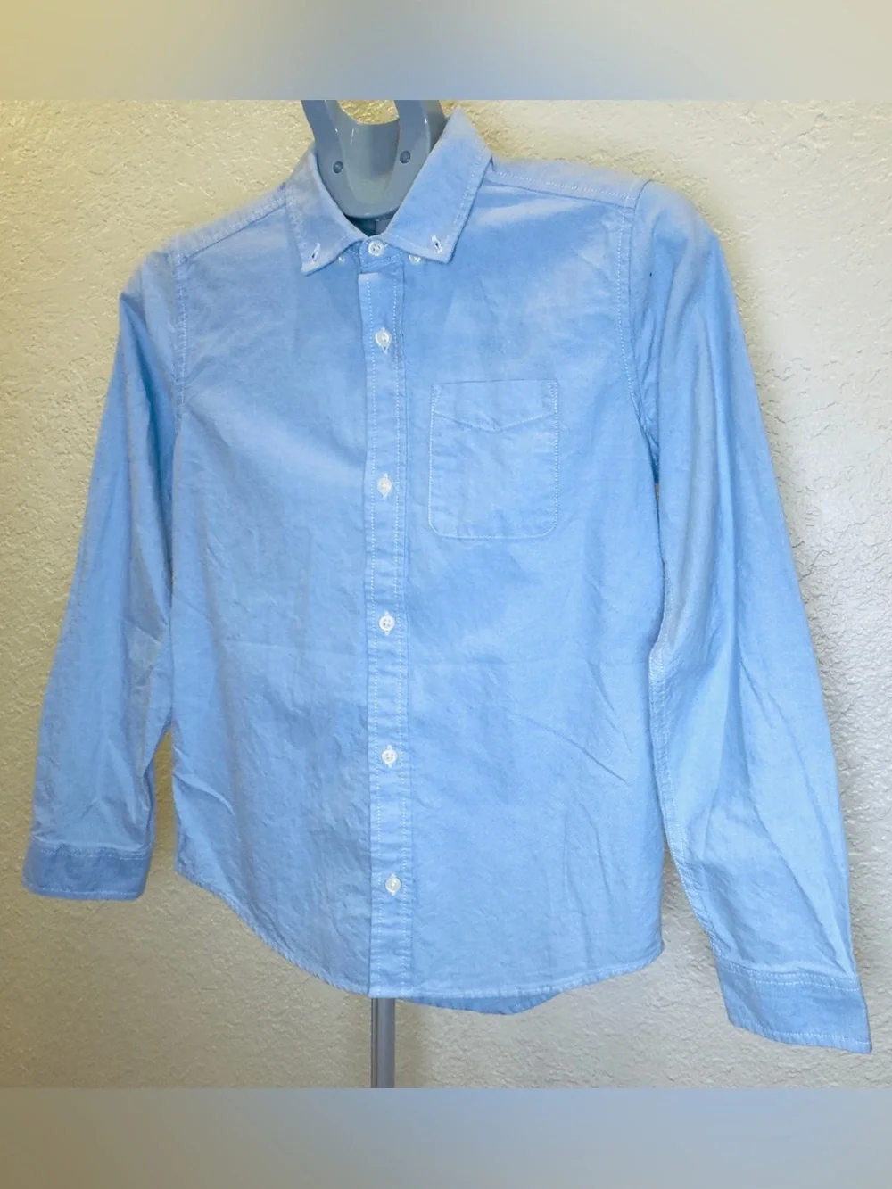 Children’s place Boys Uniform Oxford Button Down Shirt Light Blue size 14 XL - Picture 3 of 8
